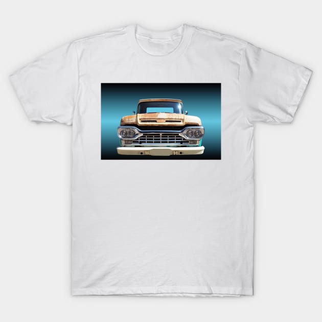 US American classic car F100 Pickup 1960 T-Shirt by Beate Gube